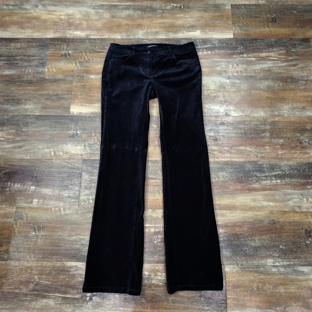 White House Black Market Black Velvet Bootleg Pants Size 4R